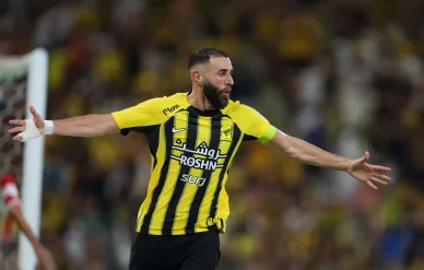 Karim Benzema célèbre avec Al-Ittihad.