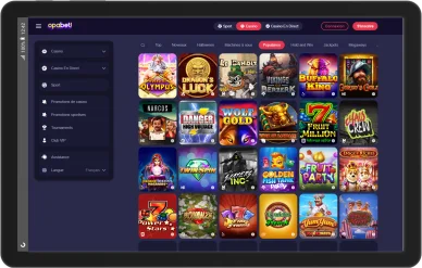Sélection de jeux sur Opabet Casino.