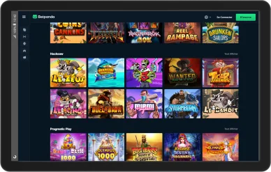 Jeux variés sur BetPanda casino.