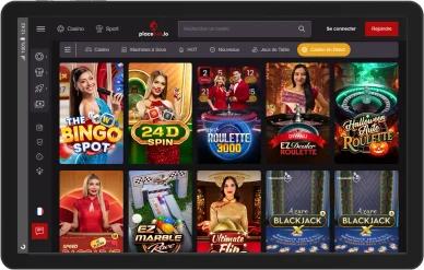 Jeux en direct sur PlaceBet casino.