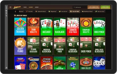 Jeux de table Sankra casino.