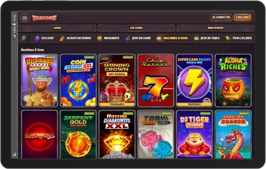 Dragonia machines à sous catalogue.