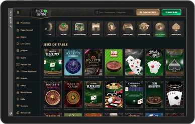 Jeux de table HeroSpin.