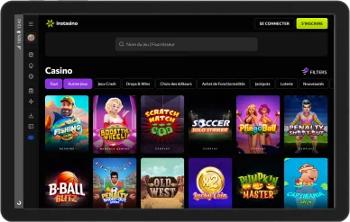 Section des jeux du casino Instasino.
