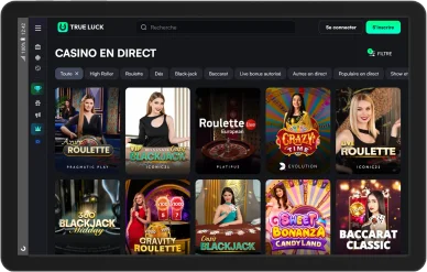 Casino en direct True Luck. Jeux live sur True Luck.