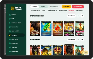 Jackpots de Tikal Casino. Sélection de jeux jackpot sur Tikal Casino.
