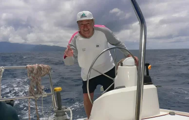 Koos Jánosnak sok hobbija volt, köztük a vitorlázás is Koos János hobbi