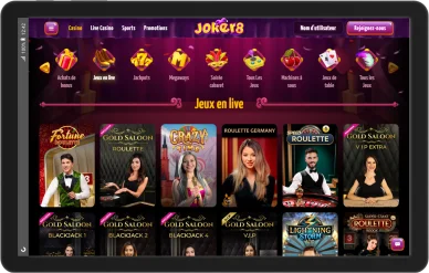 Live casino Joker8. Jeux en direct de Joker8.