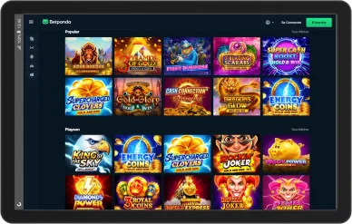 Sélection de machines BetPanda casino.