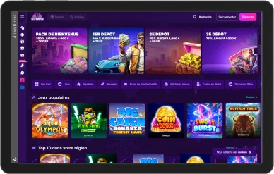 Slotrush lobby casino interface.