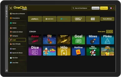 Catégorie crash OneClick Casino. Jeux crash disponibles sur OneClick Casino.