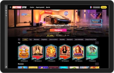 Lobby du casino Daytona Spin.