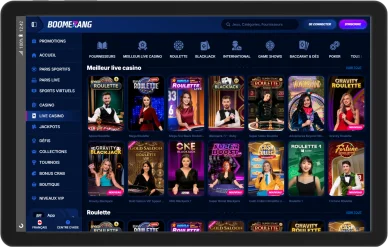 Casino en direct chez BoomerangBet.