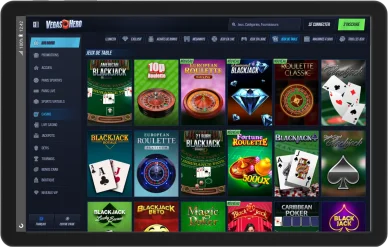 Jeux de table au VegasHero casino.