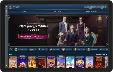 Accueil du casino RichRoyal.