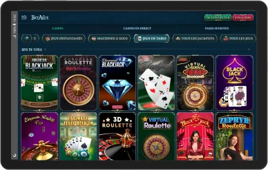 Roulette et blackjack BetAlice. Jeux de table BetAlice.