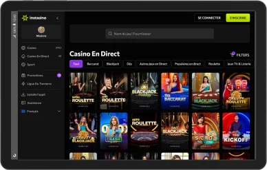 Section casino en direct Instasino.