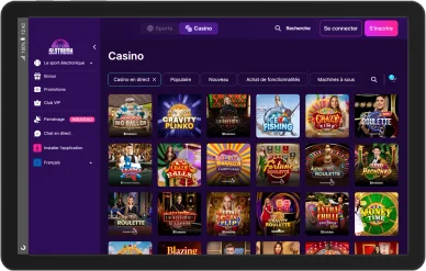Slotrush casino en direct jeux live.