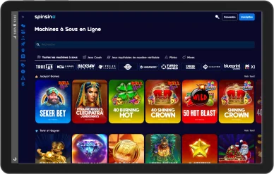 Slots variés Spinsino casino. Machines à sous Spinsino casino.