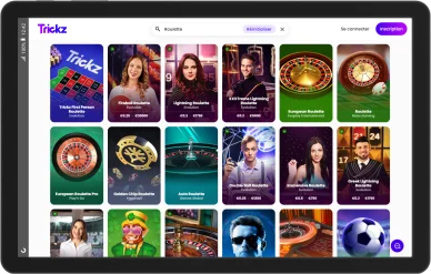 Sélection de jeux de table Trickz Casino.