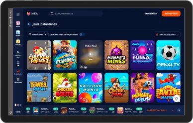 Sélection de jeux instantanés Nika Casino. Jeux instantanés sur Nika Casino.
