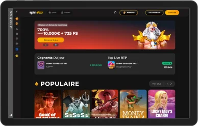 Expérience de jeu au Casino Spinstar. Jeux populaires du Casino Spinstar.