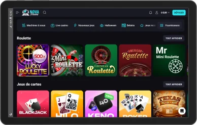 Jeux de table populaires sur NovaDreams Casino.