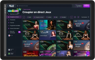 Casino live RichPrize. Jeux avec croupier en direct RichPrize.