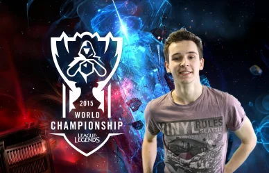 Domingo commentateur du Worlds 2015 de League of Legends. Domingo au Mondial League of Legends 2015.