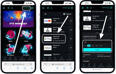 casino sites that accept google pay