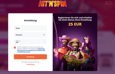 HitNSpin Casino mit Startguthaben 25 EUR