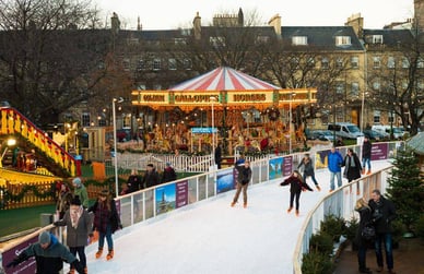 ice skating edinburgh christmas market