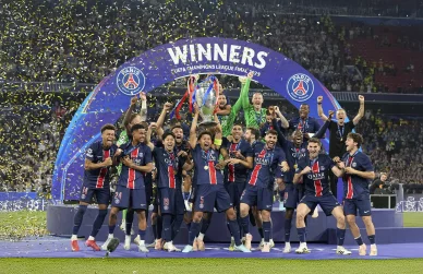 PSG remportant la finale de la Ligue des champions 2025.