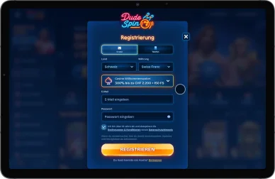 Online casino Schweiz Registrierung im Casino DudeSpin