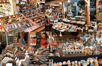 A karácsonyi vásárokon sokféle szuvenírt árulnak Szuvenírák a karácsonyi vásárokon