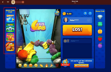 Varianten von Bonus Crab