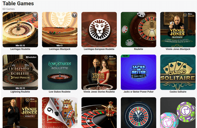 LeoVegas Table Games