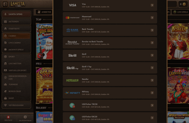 Auszahlung von Gewinnen im Lanista Online Casino