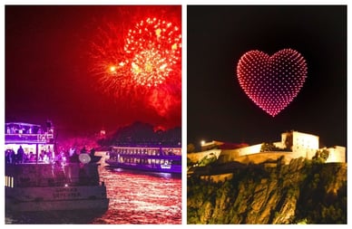 Die Städte von „Rhein in Flammen“ entlang des Rheins – Bonn, Koblenz, Rüdesheim, Oberwesel, St. Goar