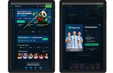 Inscription sur BetPanda casino.