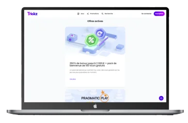 Offre de bienvenue Trickz Casino.