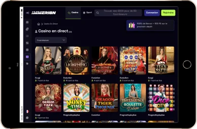 Immerion casino — jeux en direct.