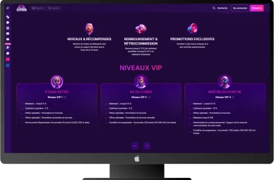 Slotrush programme VIP récompenses.