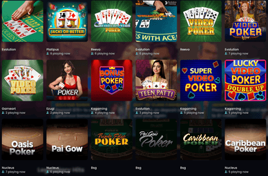 Fornecedores de vídeo póquer no Snatch casino