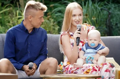 Skolim z Aleksandrą Sarnecką i dzieckiem