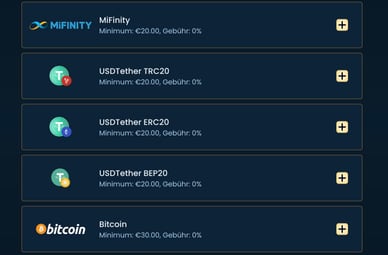 Wonderluck Online Casino Kontoaufladung