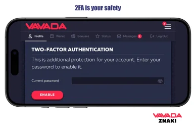 Vavada 2FA setting Setting up two-factor authentication on Vavada