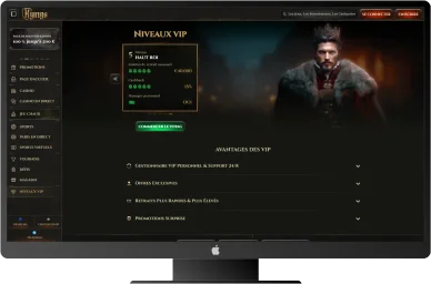 Programme VIP de Kyngs. Niveaux et avantages VIP sur Kyngs.