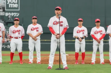広島のマネージャーを務める荒井孝宏 新井 貴浩 広島のマネージャー