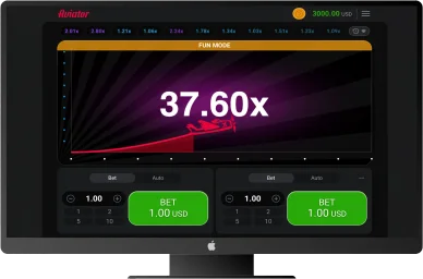 Jeu de l'avion casino Aviator avec multiplicateur.
